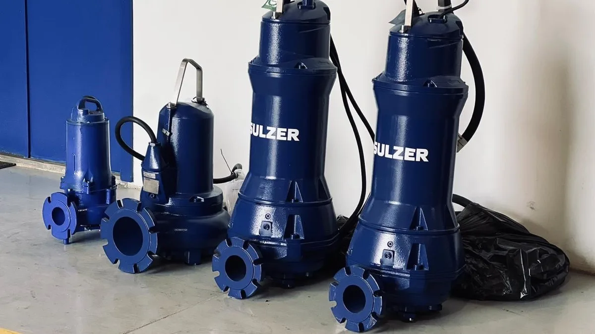 Bombas submersíveis Sulzer prontas para locação no estoque da A. Rieping