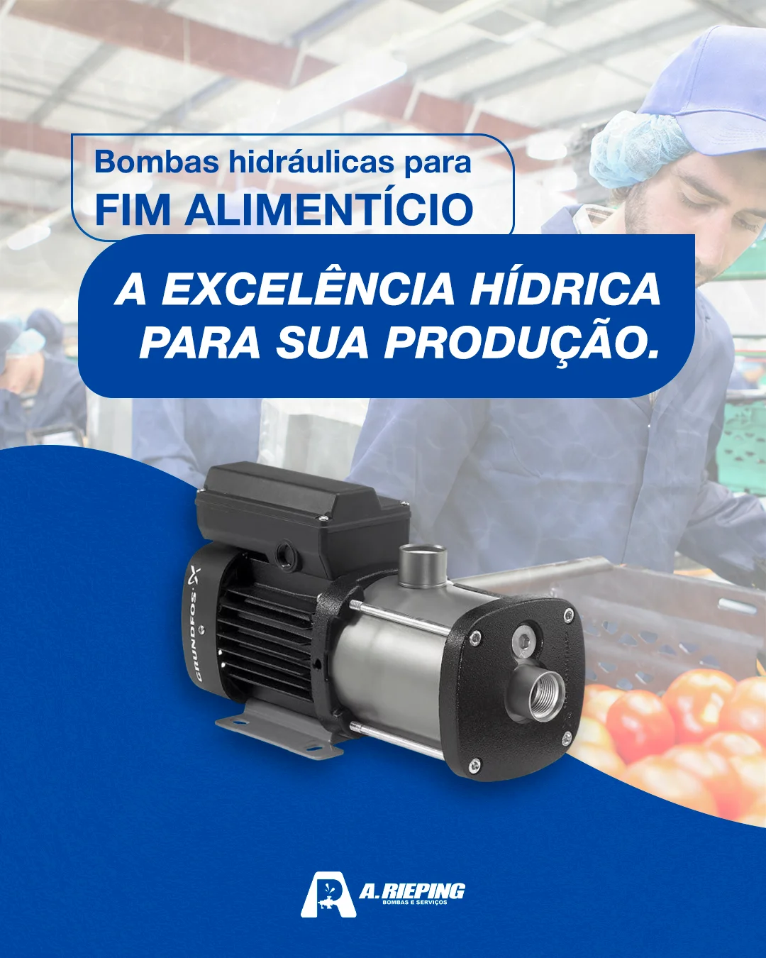 Bombas Grundfos na indústria alimentícia